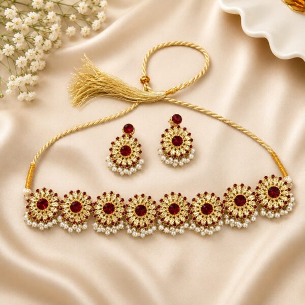 Flower Kundan Necklace