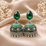 Green Flower Earrings