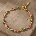 Stainless Steel Tulip Bracelet Pink