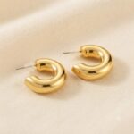 Chic Thick Gold Hoop Earrings - Minimalist Statement Jewelry - BXB
