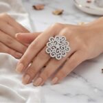Silver Flower Ring Adjustable