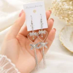 Silver Long Earrings - BXI