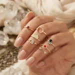 Vintage & Evil Eye Golden Ring Set , Rings Pack - BXG