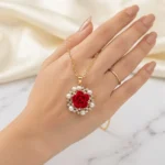 Red Flower Necklace  - BXJ