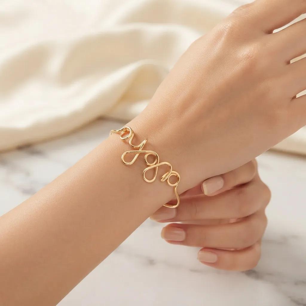 Golden Bracelet - BXG Elegant Golden Bracelet for Women, Golden Bracelet - BXG - Image 1