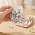 Silver Heart Earrings -BXI