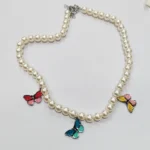 Butterfly Pearls Necklace- BXJ - Image 2