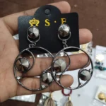 Grey Earrings -BXJ - Image 2