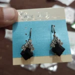 Black Crystal Earrings - BXA - Image 2