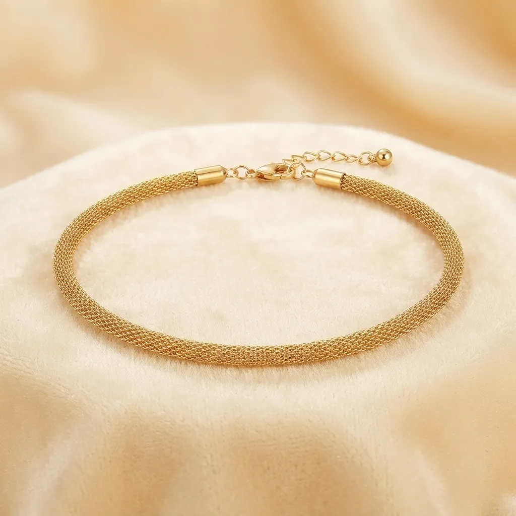 Metal Bracelet -BXJ Golden Mesh Bracelet for Women – Elegant & Stylish Jewellery -Metal Bracelet -BXJ - Image 1