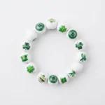 Green & White Lucky Charm Bracelet for Women - Green Bracelet -BXJ