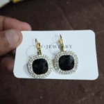 Black Earrings - BXK - Image 2
