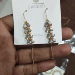Sparkling Cluster Chain Dangle Earrings - Luxury Jewellery - Long Earrings - BXK - Image 2