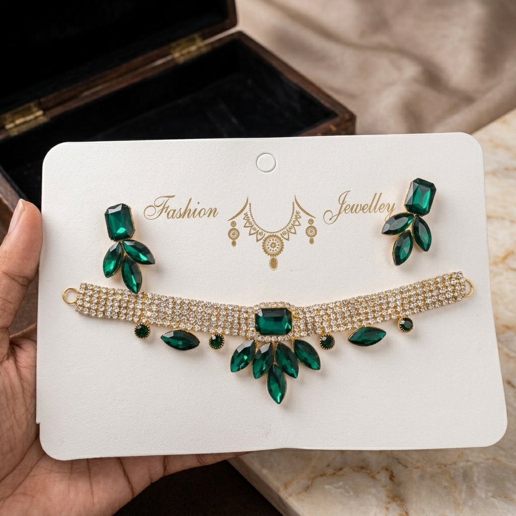 Gemini_Generated_Image_apuncjapuncjapun Green crystals necklace - Image 1