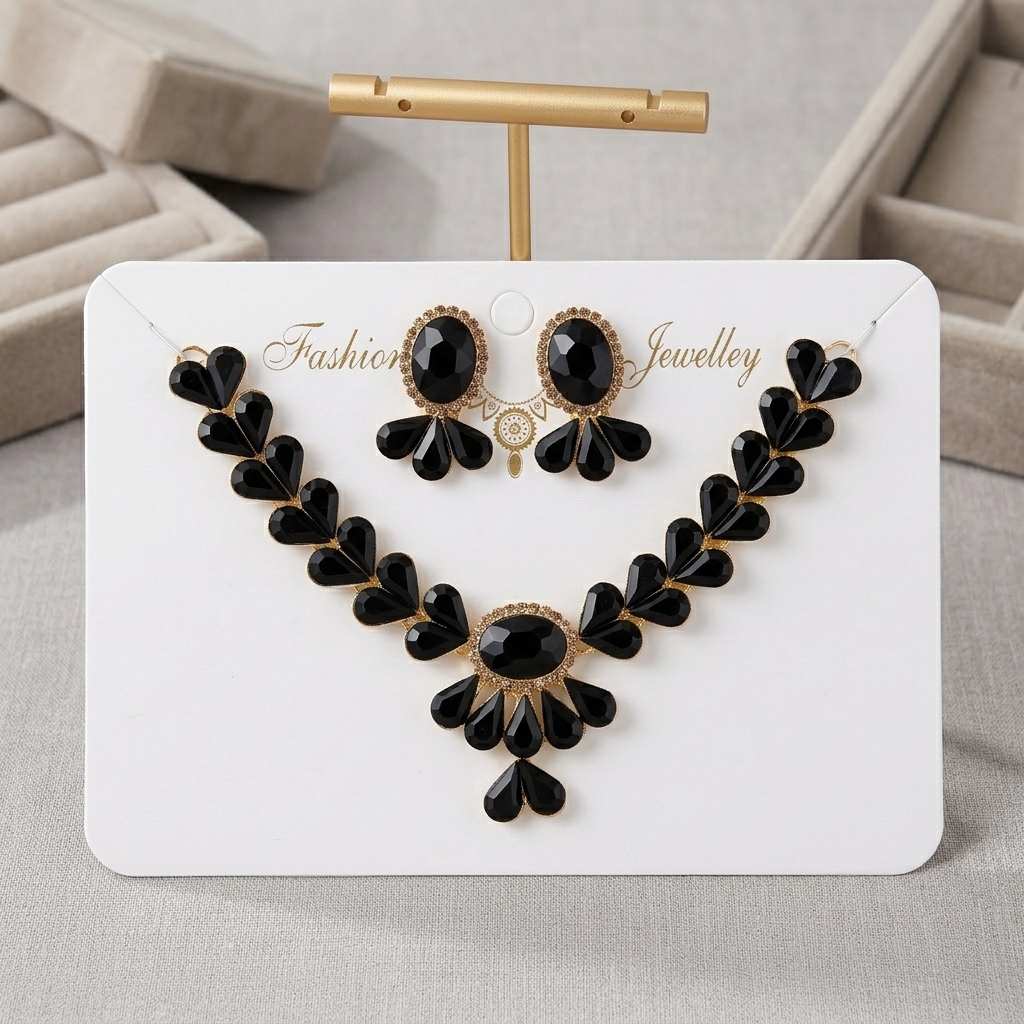 Gemini_Generated_Image_pifz63pifz63pifz Black crystals necklace set - Image 1