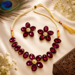 Red flower necklace