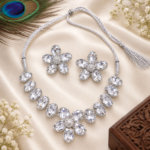Silver flower necklace